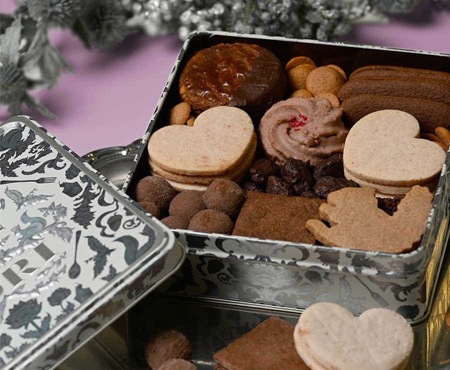 森の恵みクッキー プティボワ バレンタイン缶